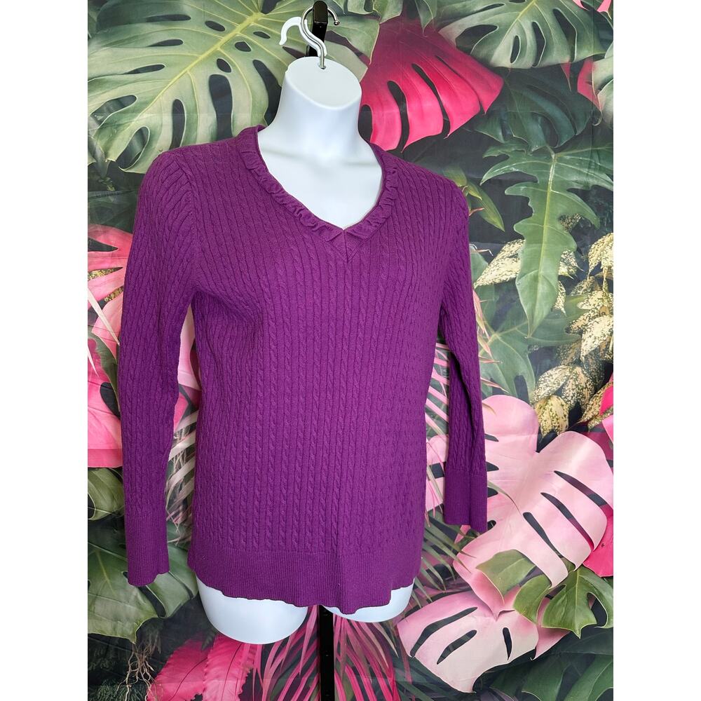 Eddie Bauer purple sweater XXL